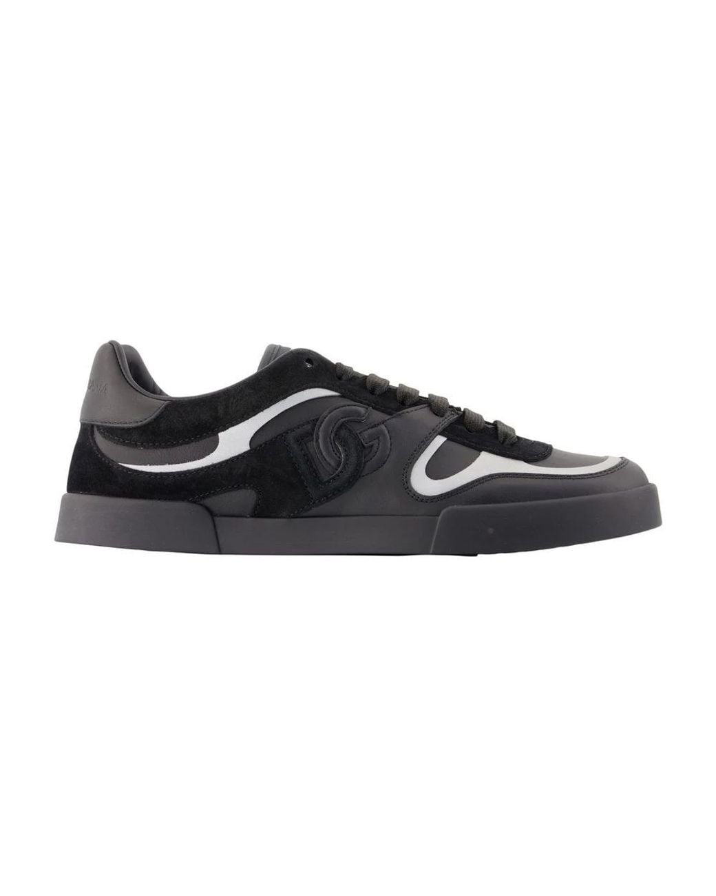 Dolce & Gabbana Black Dolce&Gabbana Portofino Custom Sneaker for men