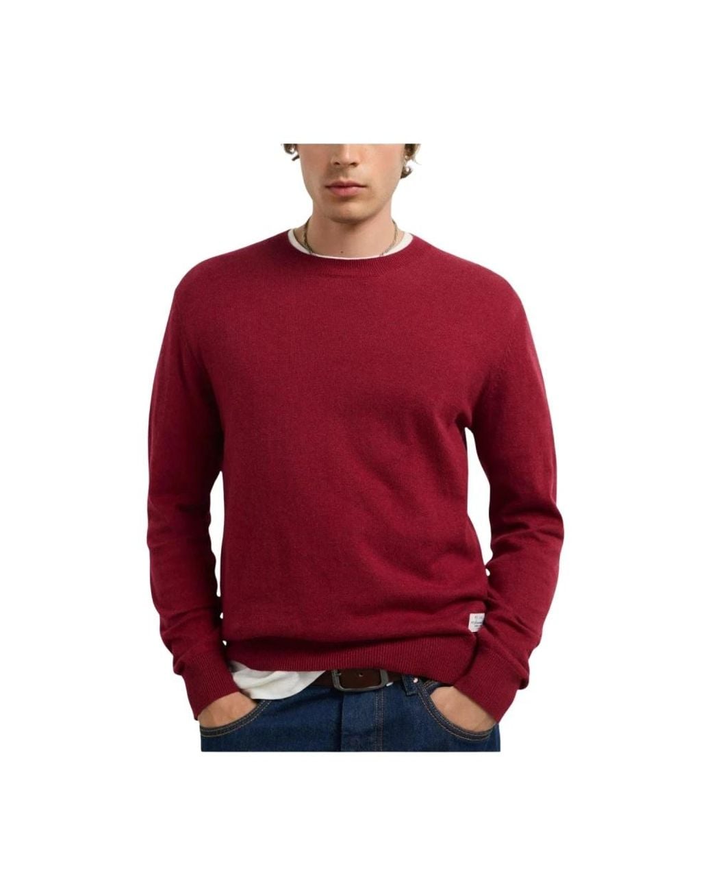 Pepe Jeans Red Round-Neck Knitwear for men
