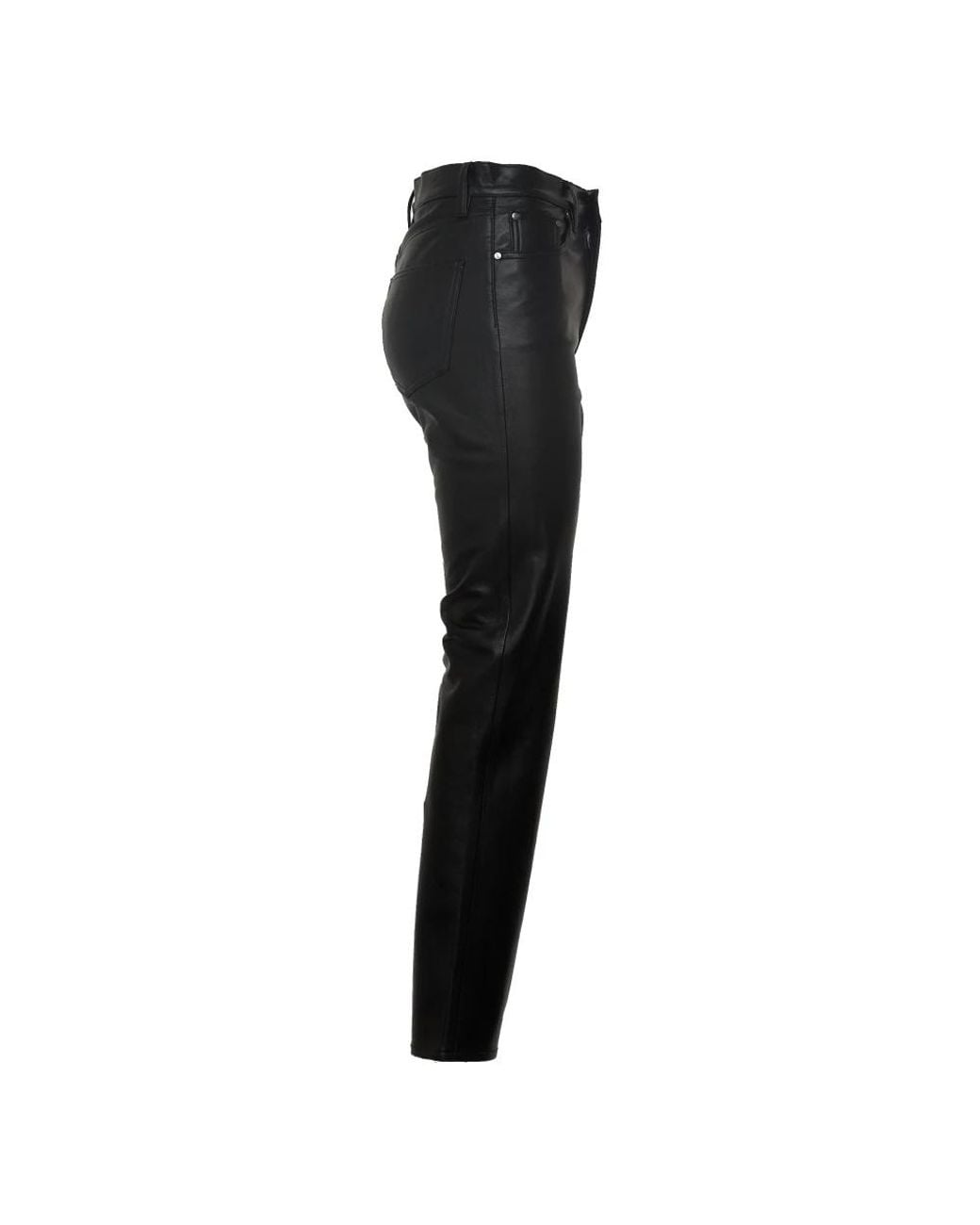 Agolde Black Leather Trousers