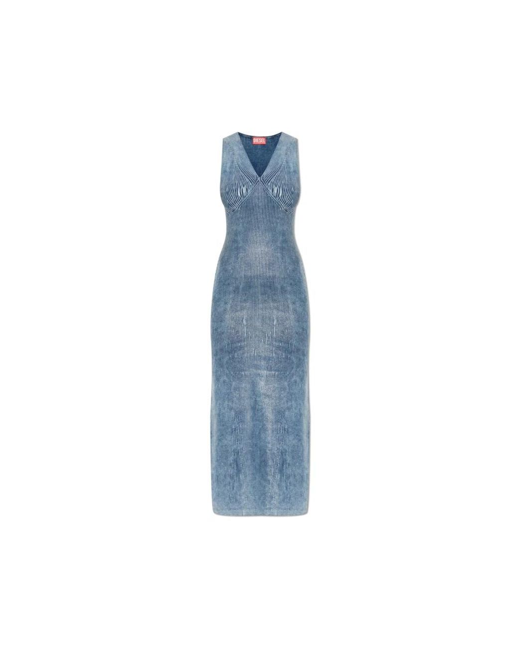 DIESEL Kleedjes ,Blauw ,Katoen Jurk M-Milong in het Blue