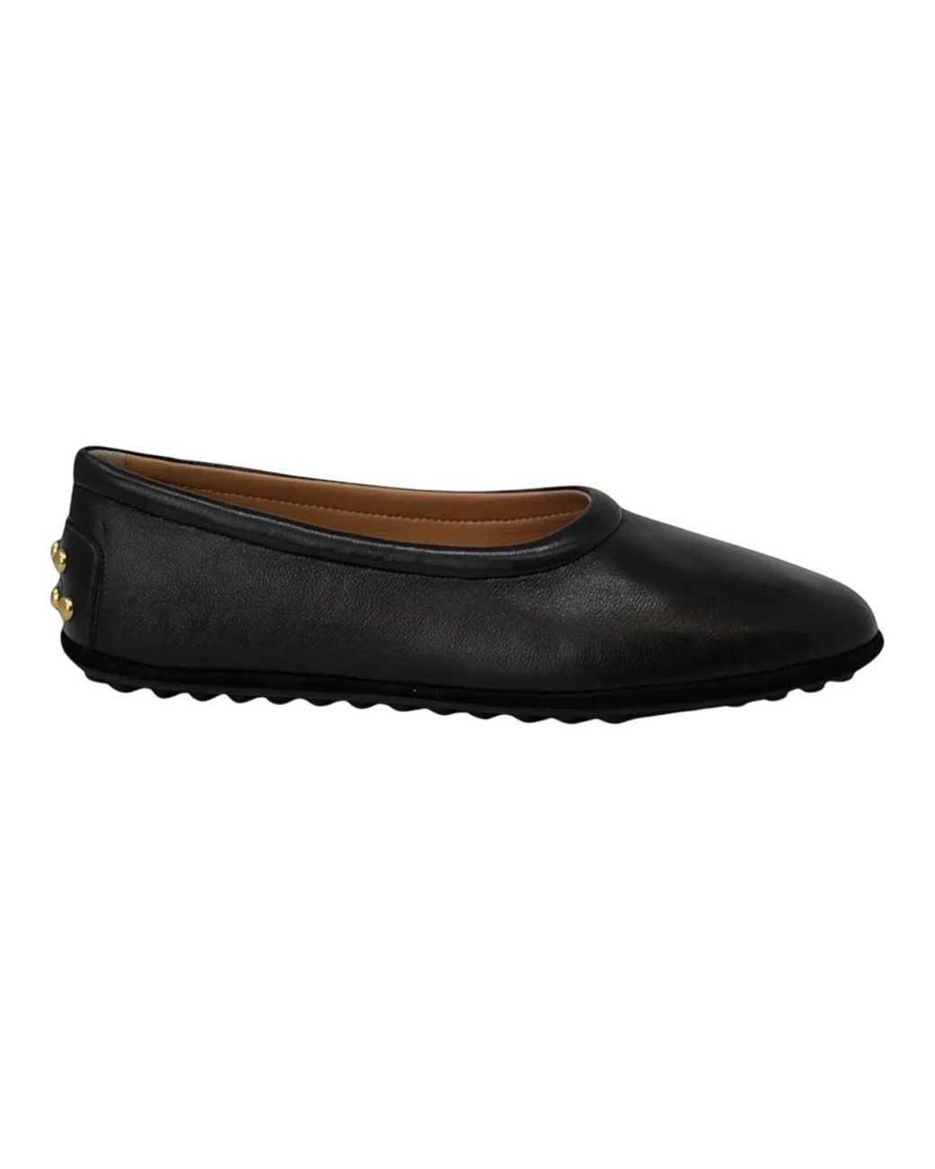 Tod's Black Ballerina Shoes