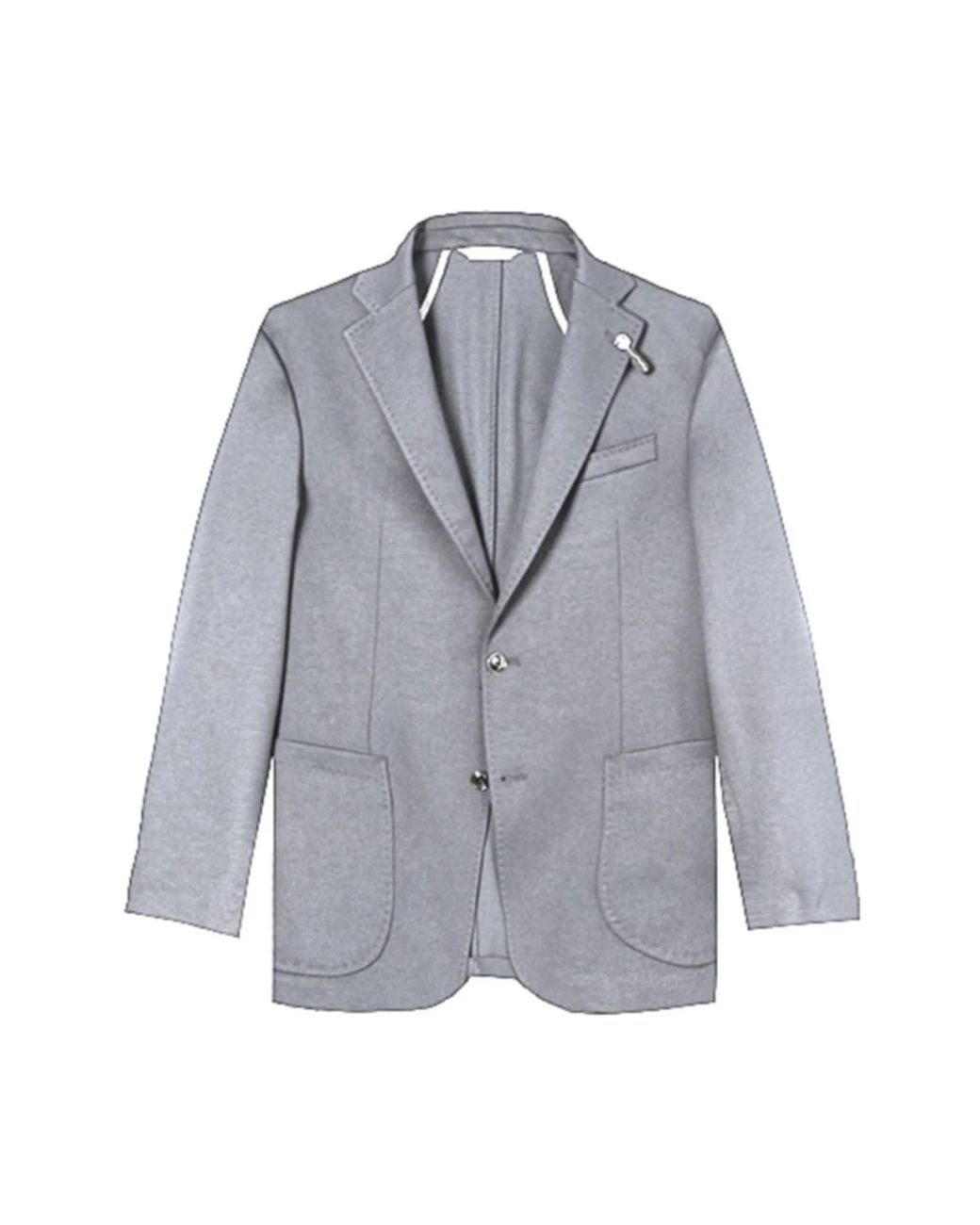 Baldessarini Jassen ,Grijs ,Polyester Grijze Melange Blazer Met Reverskraag Voor in het Blue voor heren