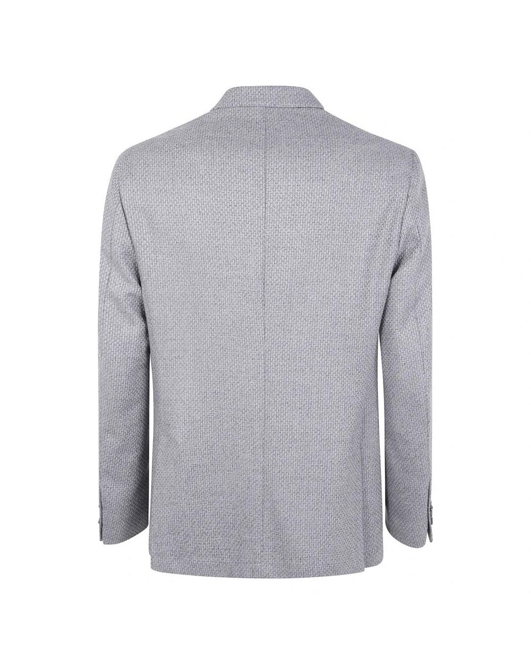 Barba Napoli Gray Blazers for men
