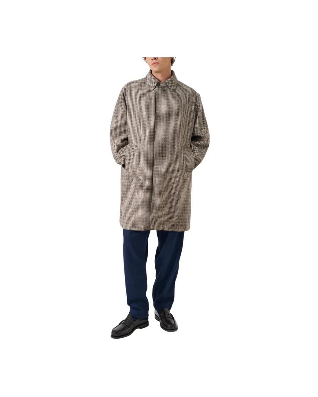 Single-Breasted Coats Universal Works de hombre de color Natural