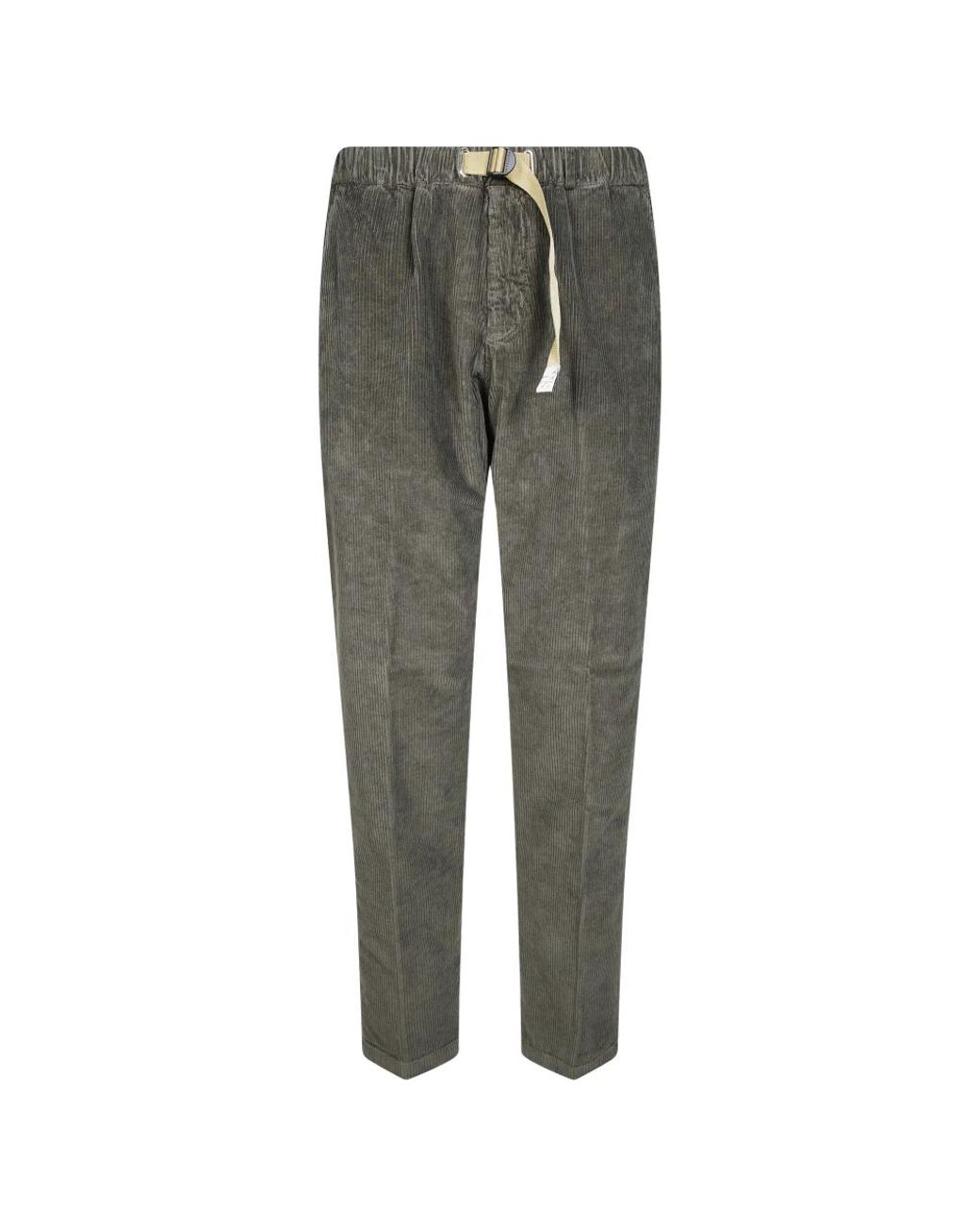 White Sand Gray Straight Trousers for men