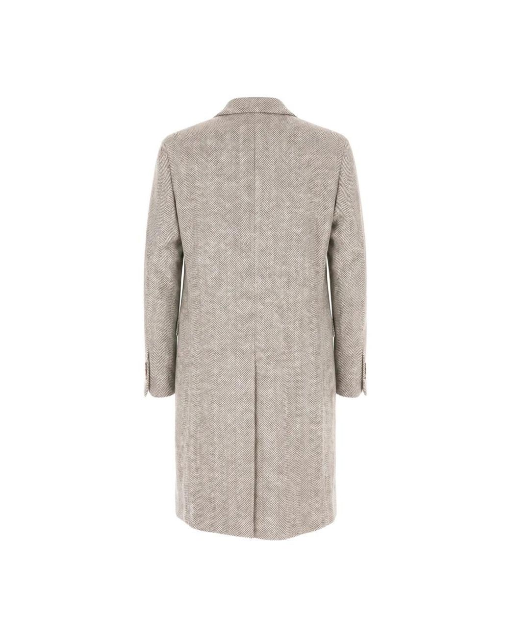 Lardini Gray Double-Breasted Coats for men