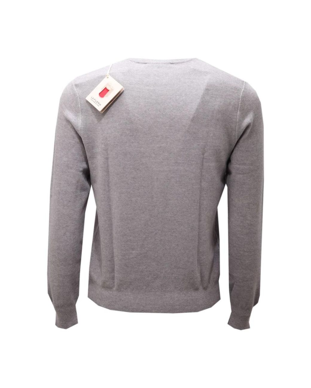 La Fileria Gray Round-Neck Knitwear for men