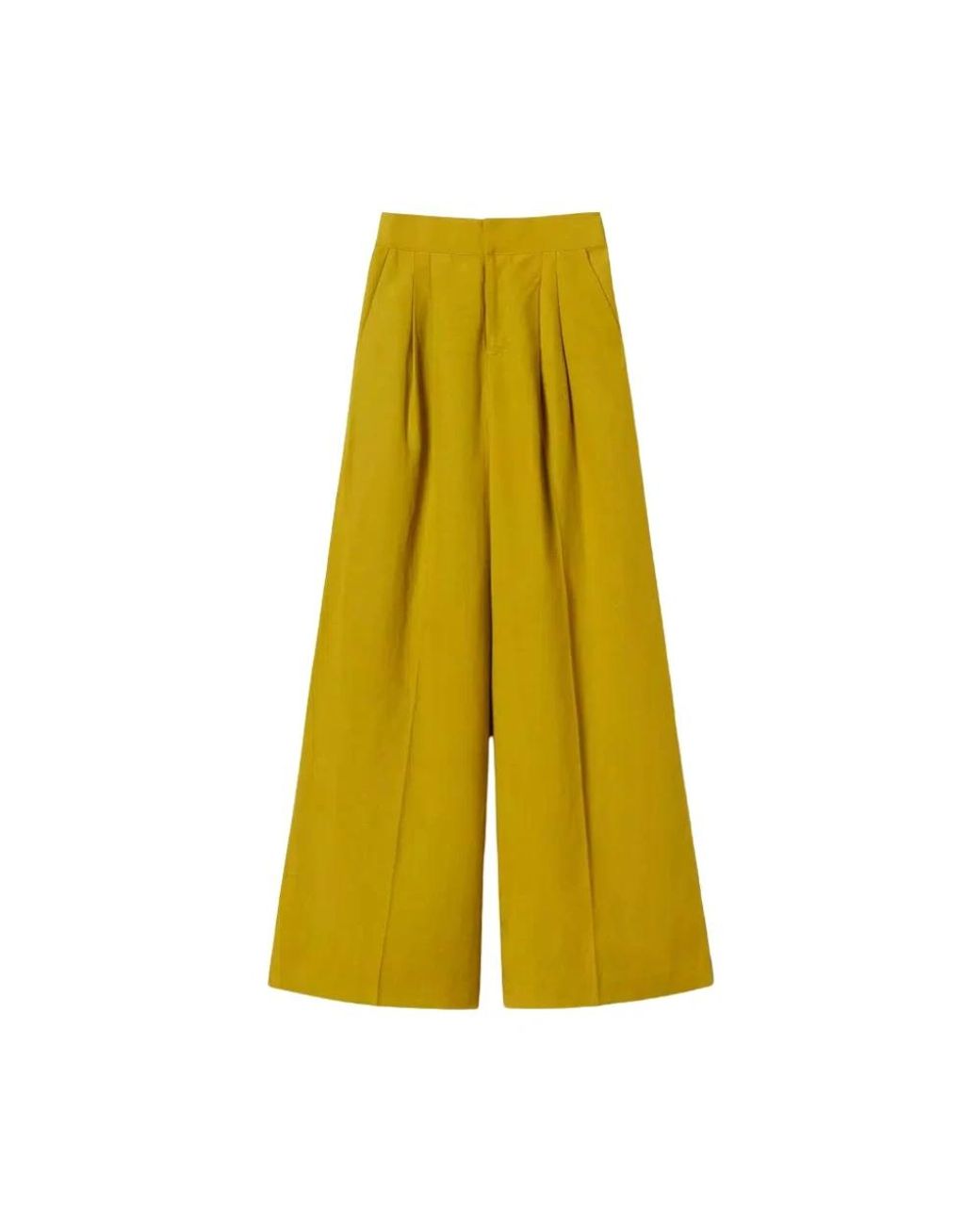 Twinset Yellow Wide Trousers
