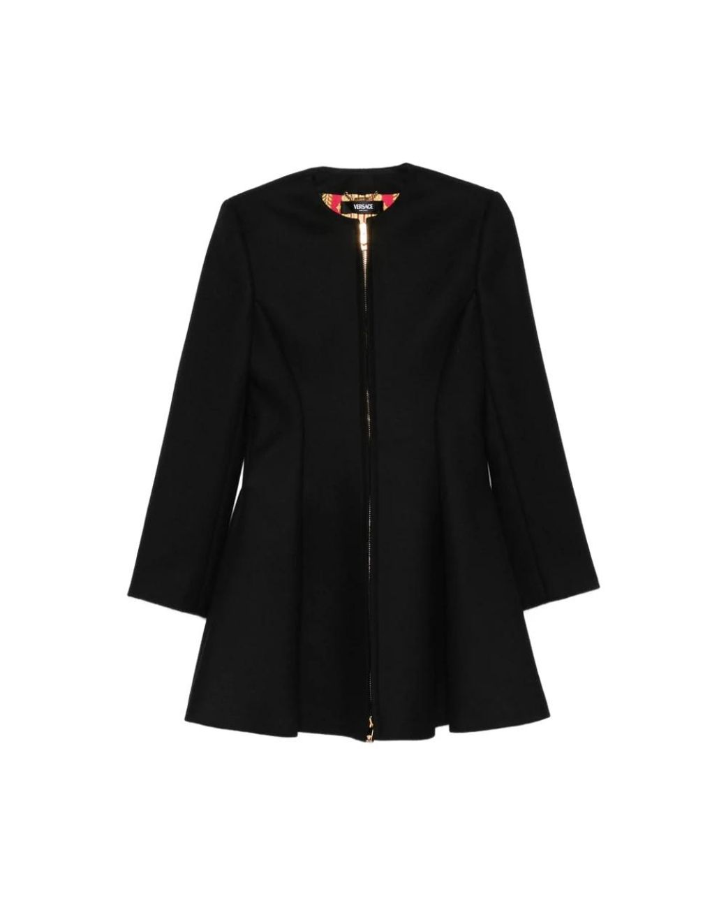 Single-Breasted Coats Versace en coloris Black