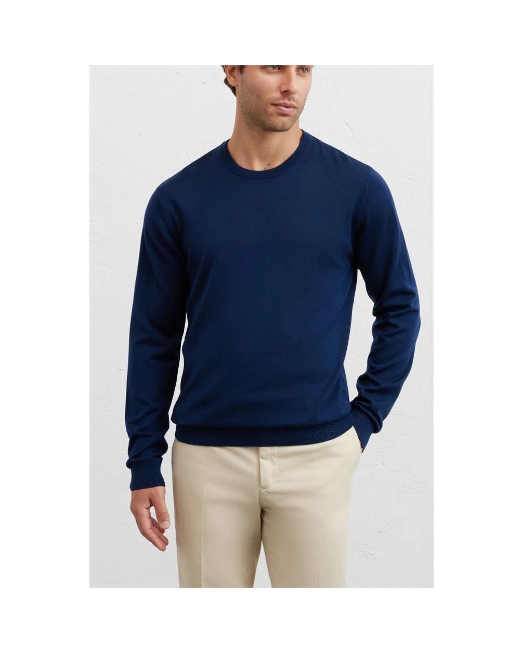 Pal Zileri Blue Round-Neck Knitwear for men