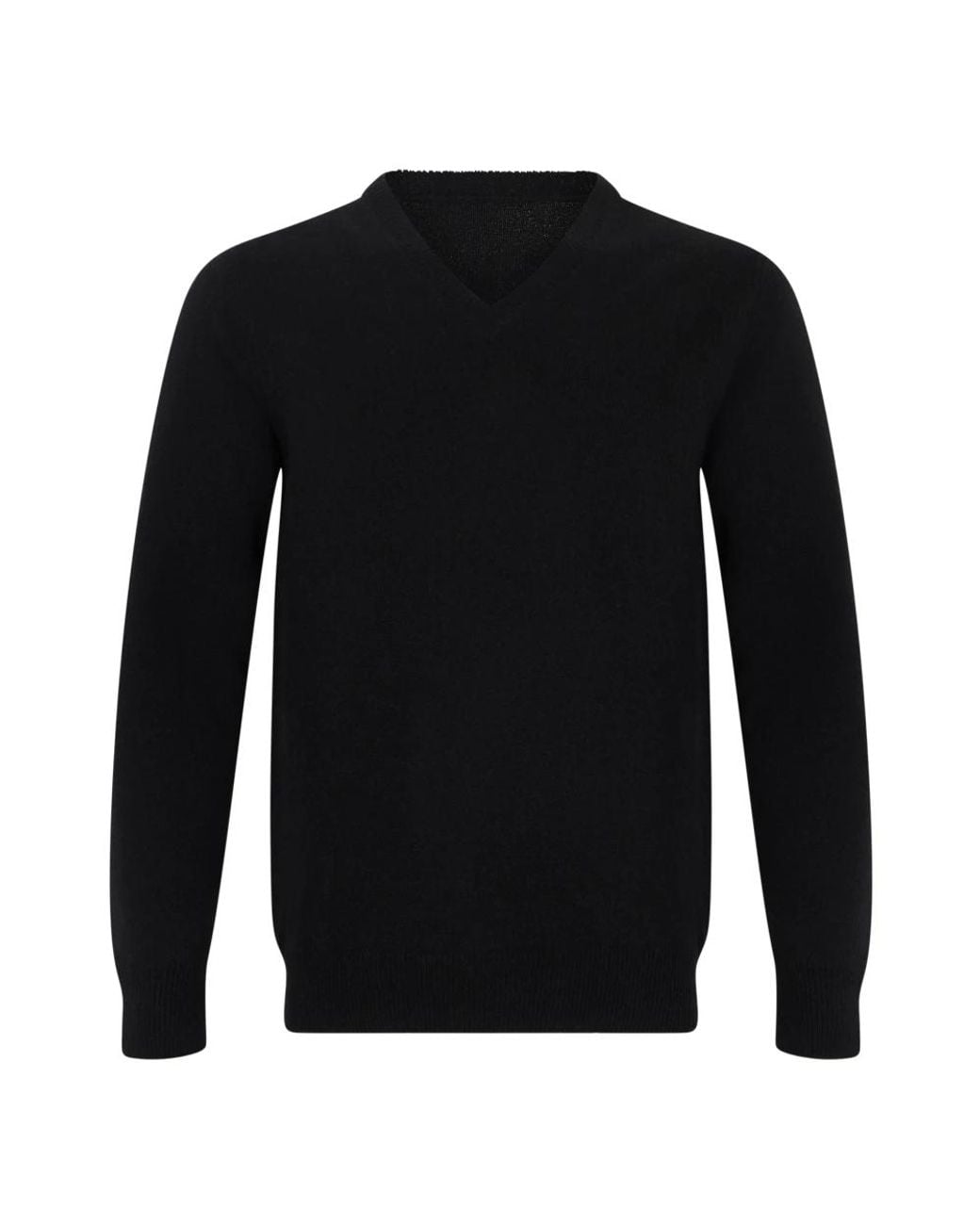 Fedeli Black V-Neck Knitwear for men