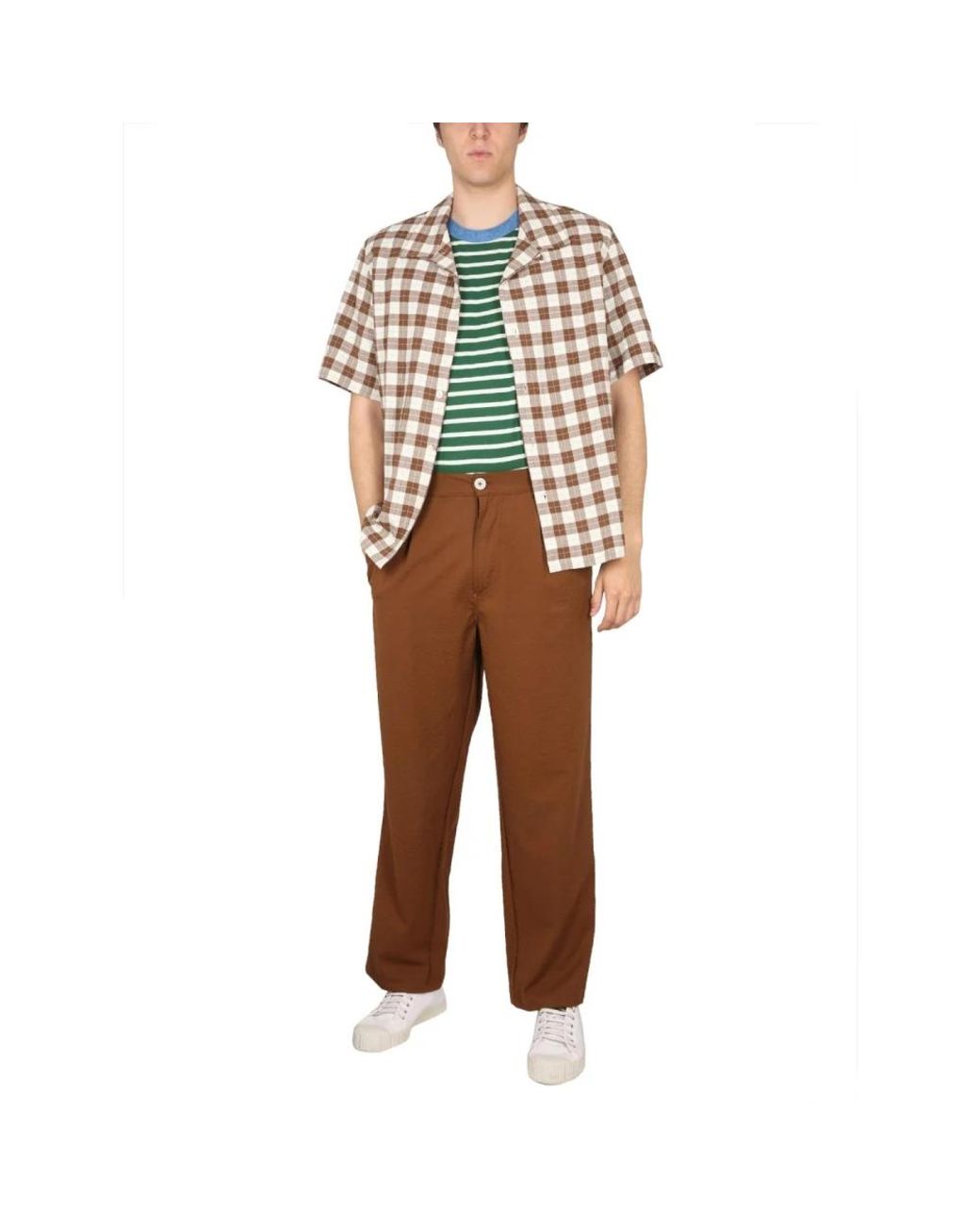 Howlin' By Morrison Brown Short Sleeve Shirts for men