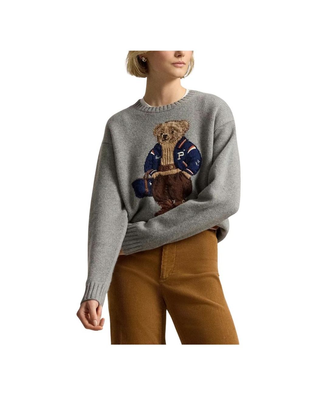Ralph Lauren Gray Round-Neck Knitwear