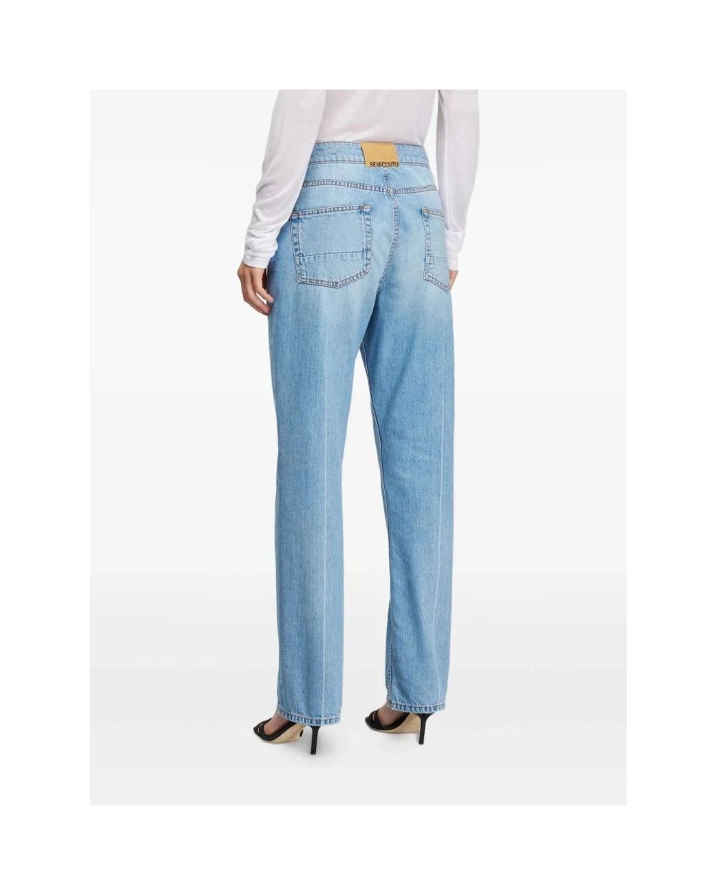Semicouture Blue Straight Fit Jeans