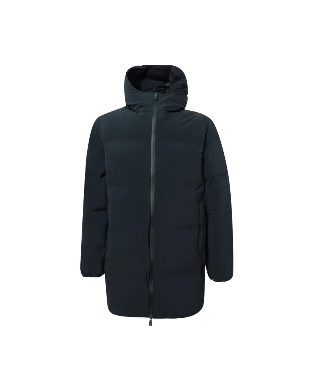 Herno Jassen ,Zwart ,Polyester New Impact Long Down Jacket in het Blue voor heren