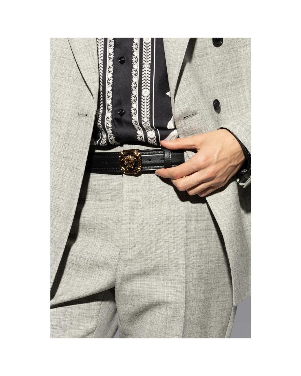 Belts di Versace in Black da Uomo
