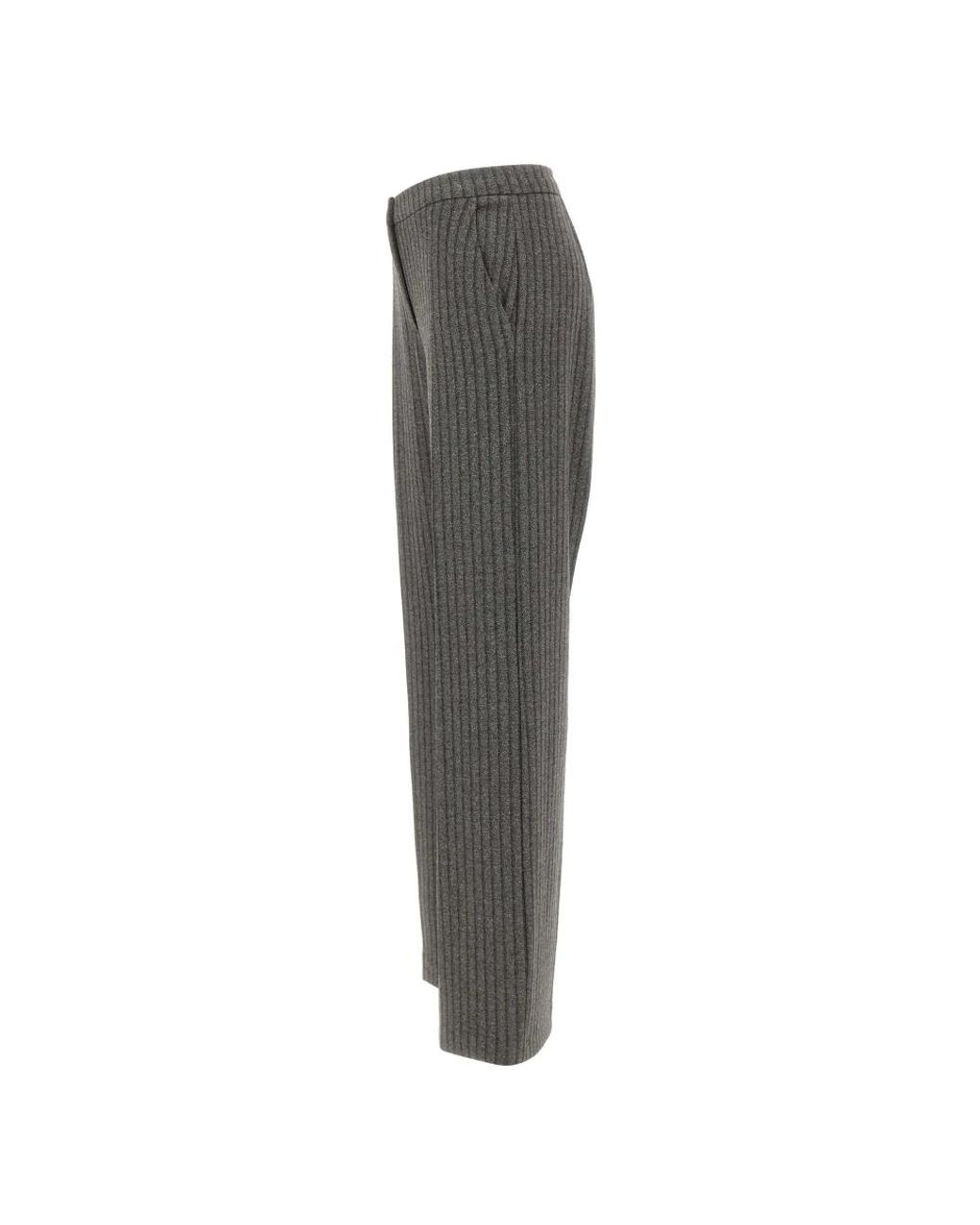 Elena Miro Gray Wide Trousers
