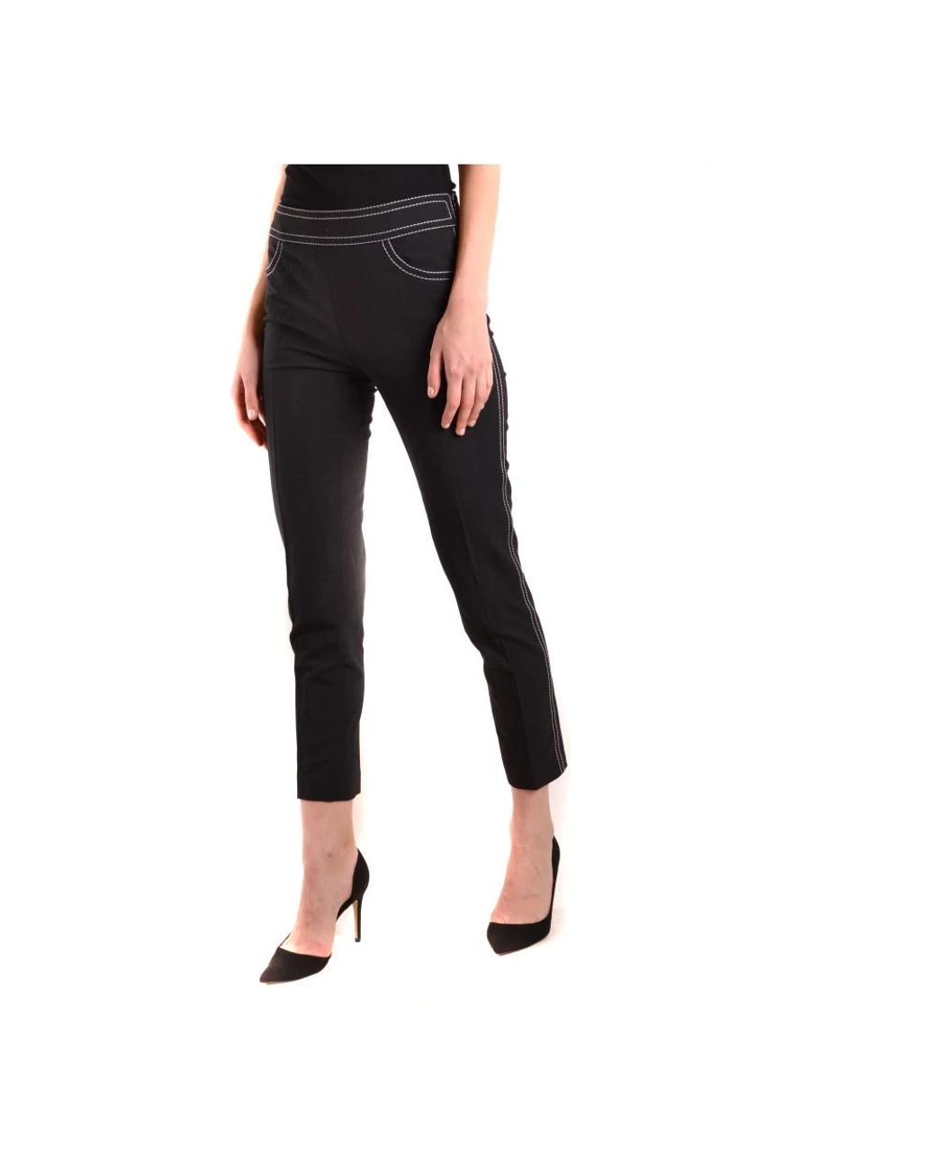 Boutique Moschino Black Slim-Fit Trousers
