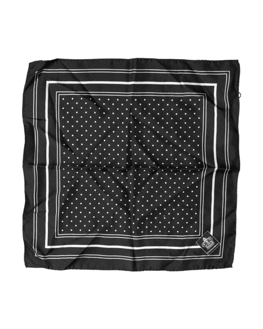 Dolce & Gabbana Black Silky Scarves for men