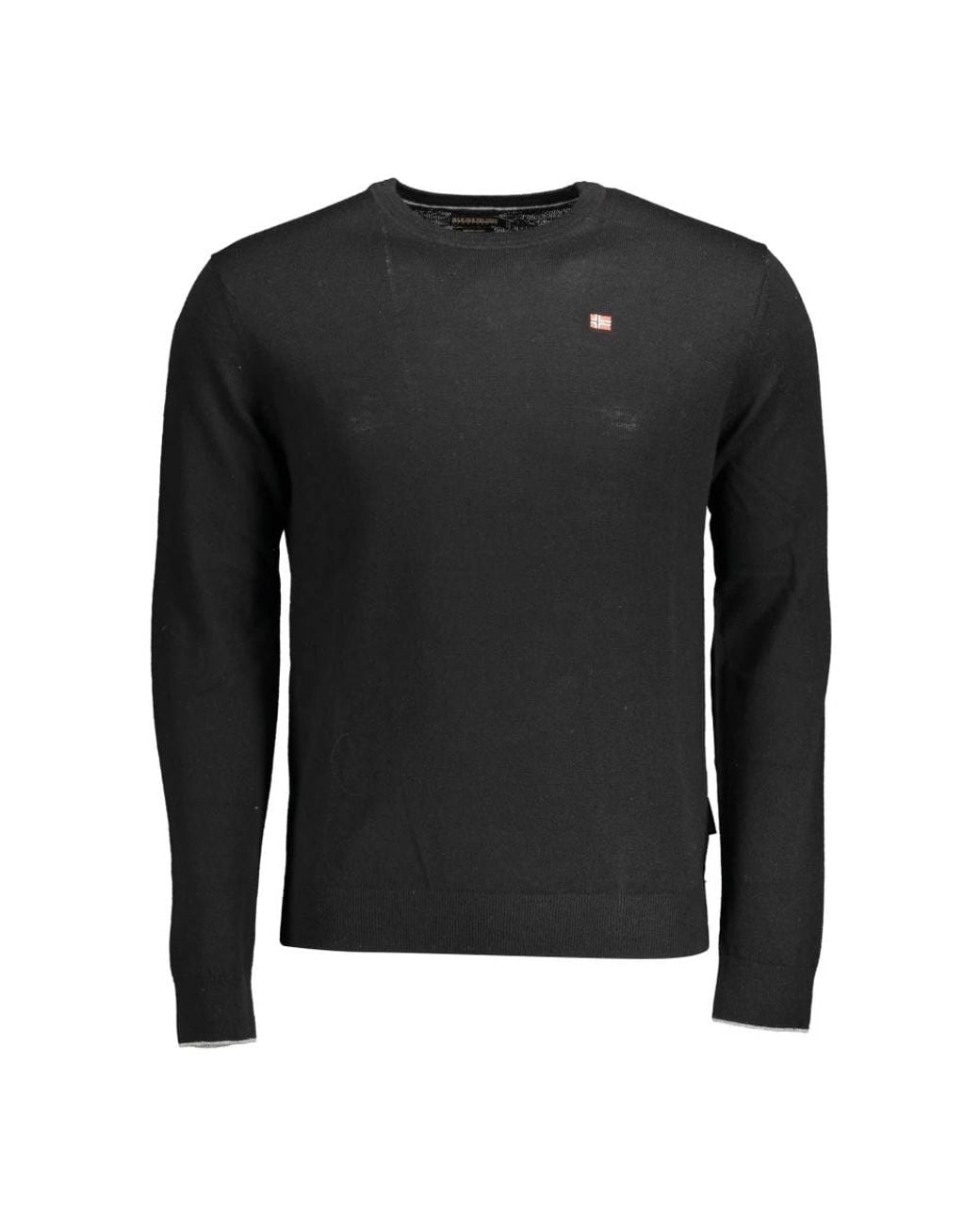 Napapijri Black Round-Neck Knitwear for men