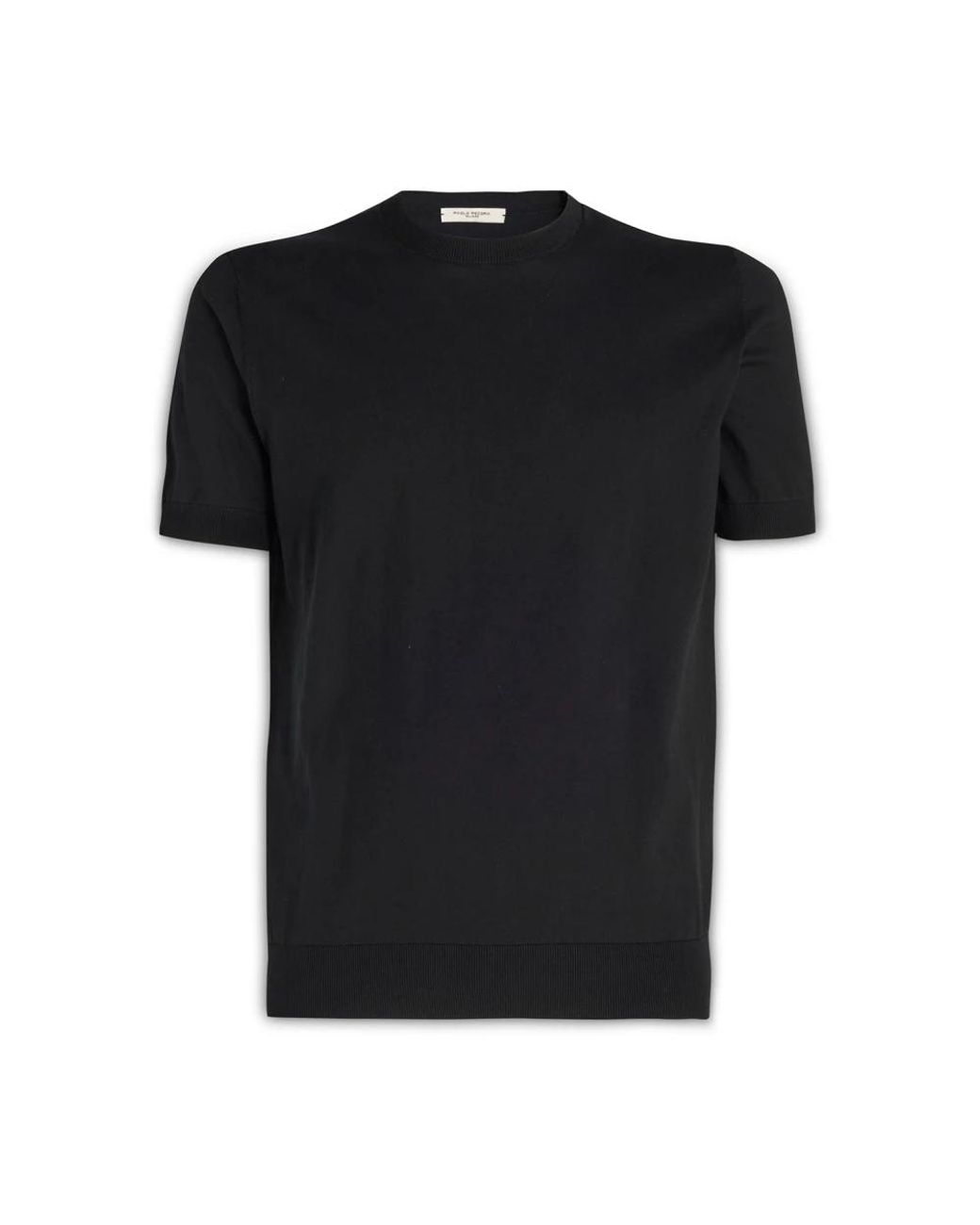 Paolo Pecora Tops ,Zwart ,T-Shirts in het Black voor heren