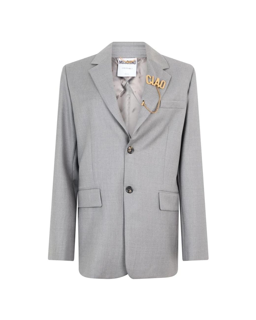 Moschino Gray Blazers