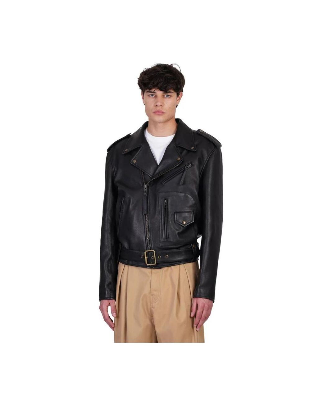 Loewe Black Leather Jackets for men