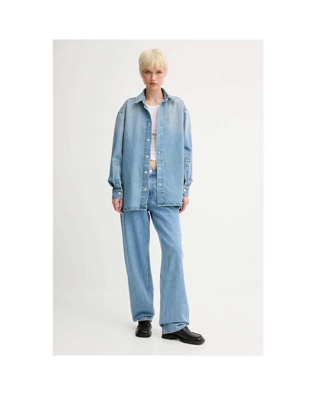 Denim Shirts Won Hundred en coloris Blue