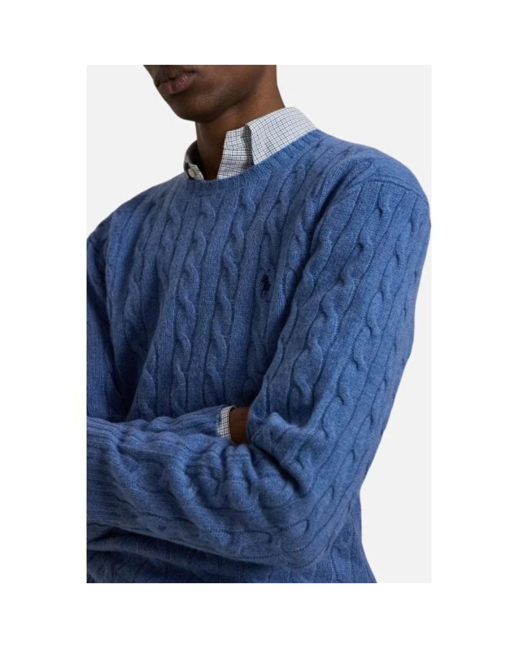 Ralph Lauren Blue Round-Neck Knitwear for men