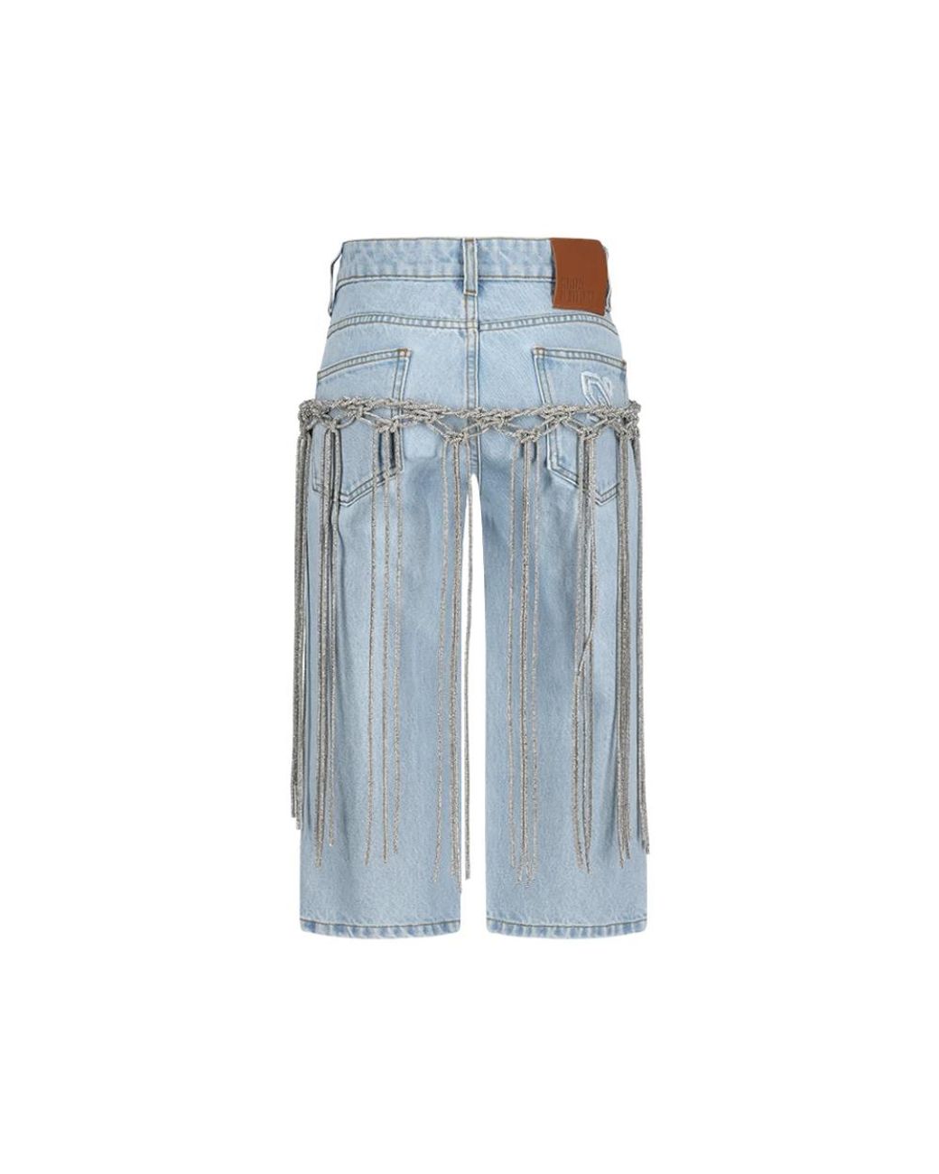 GIUSEPPE DI MORABITO Blue Cropped Jeans