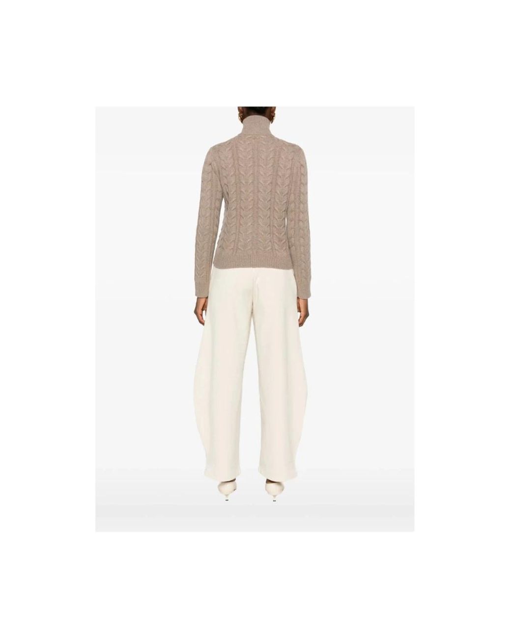 Max Mara Brown Round-Neck Knitwear