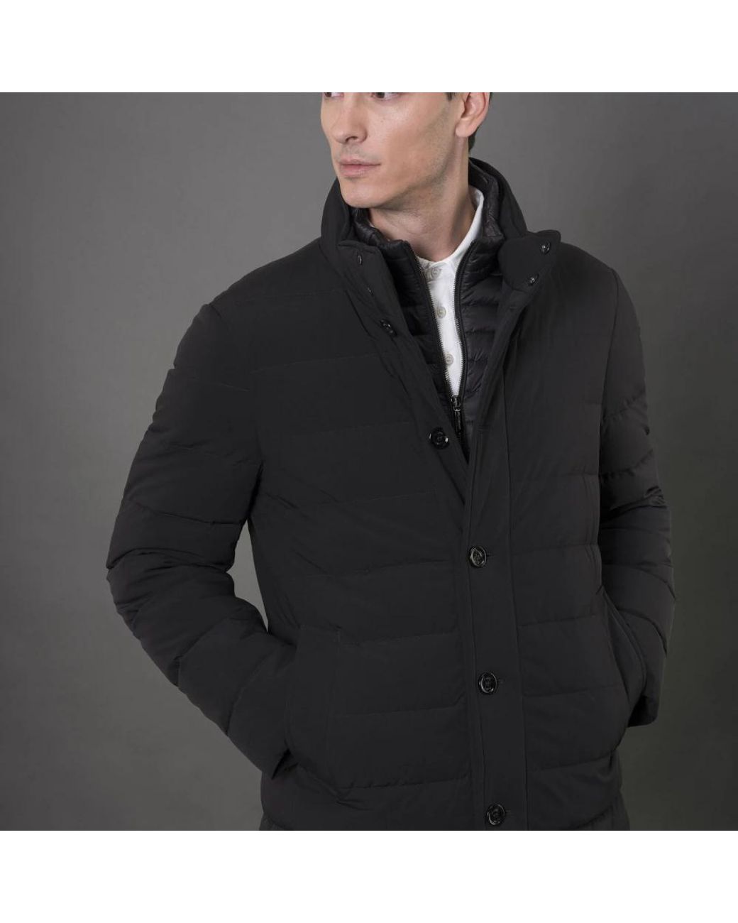 Moorer Black Down Jackets for men