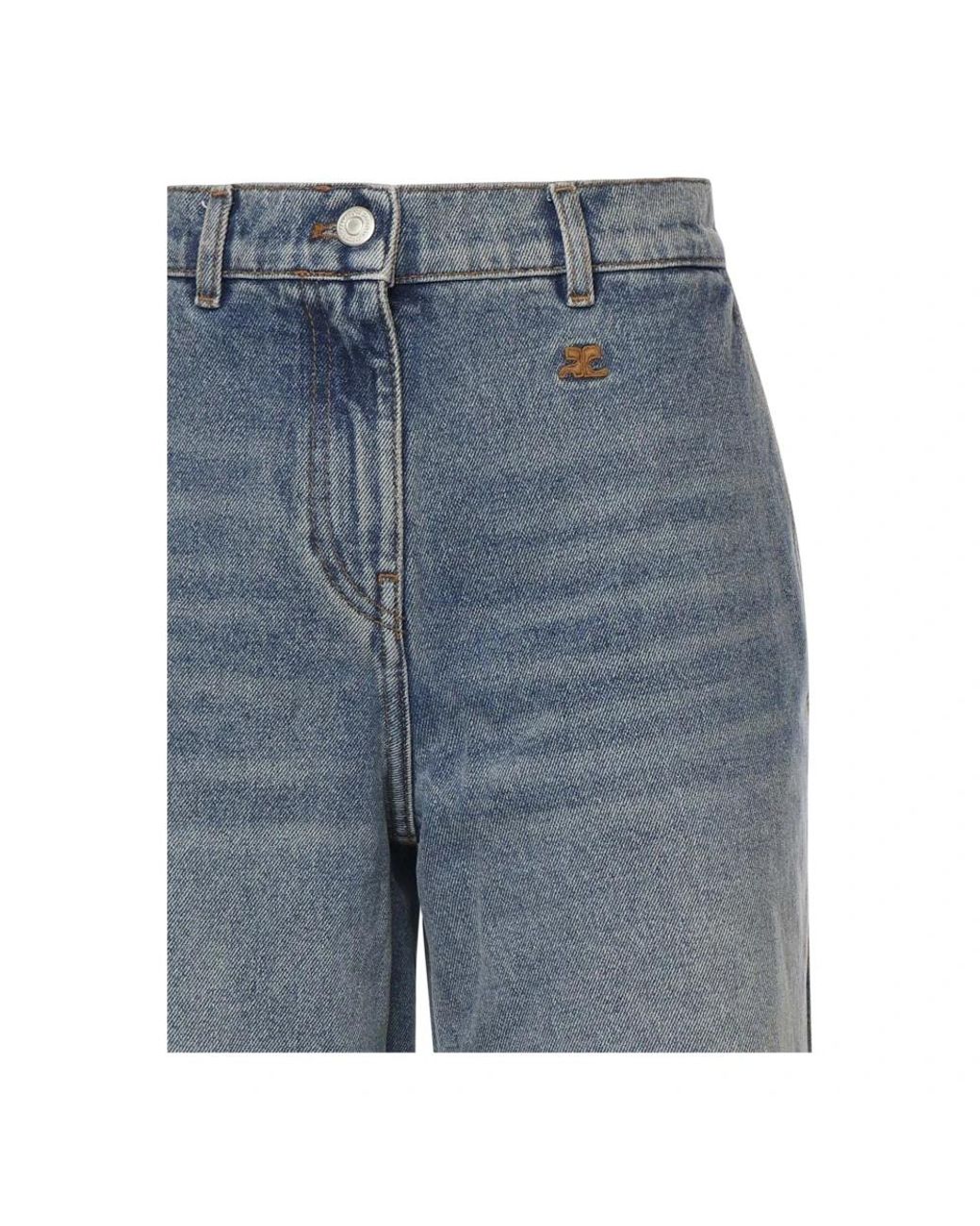 Courreges Blue Wide Jeans