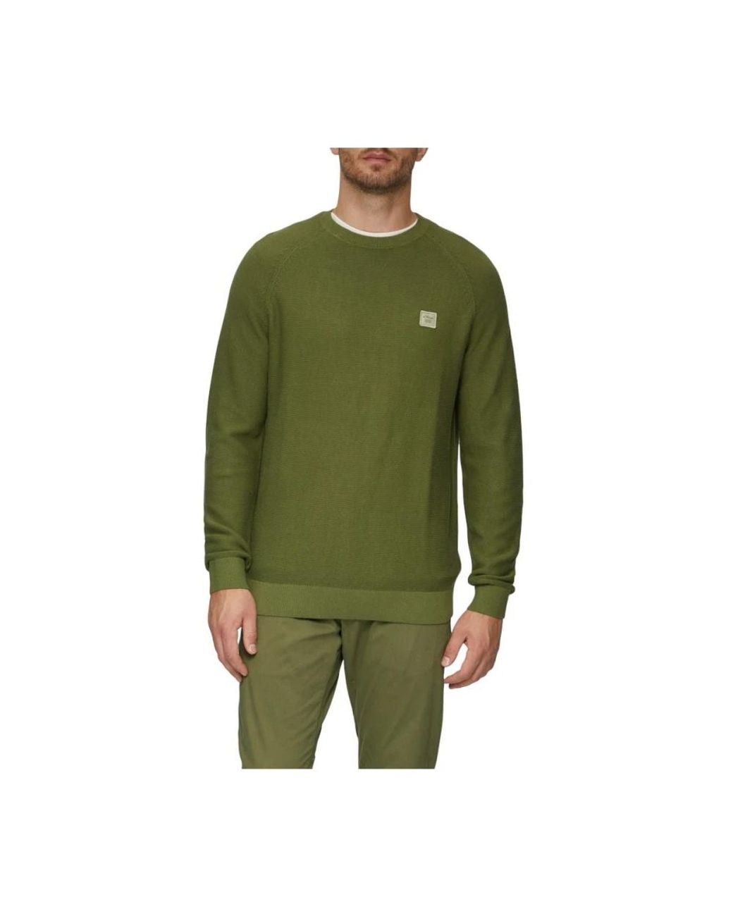S.oliver Rundhals-Pullover in Green für Herren