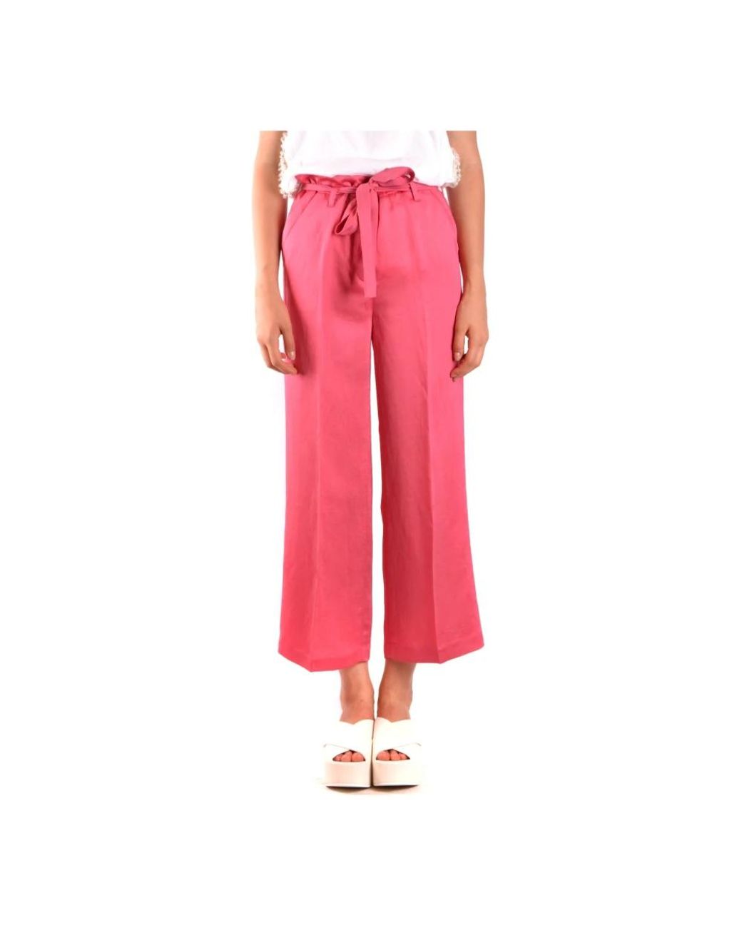 Twinset Red Wide Trousers