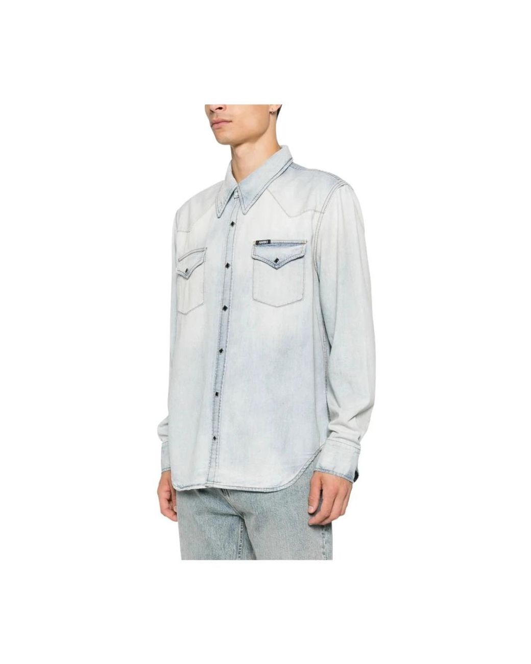 Amiri Blue Denim Shirts for men