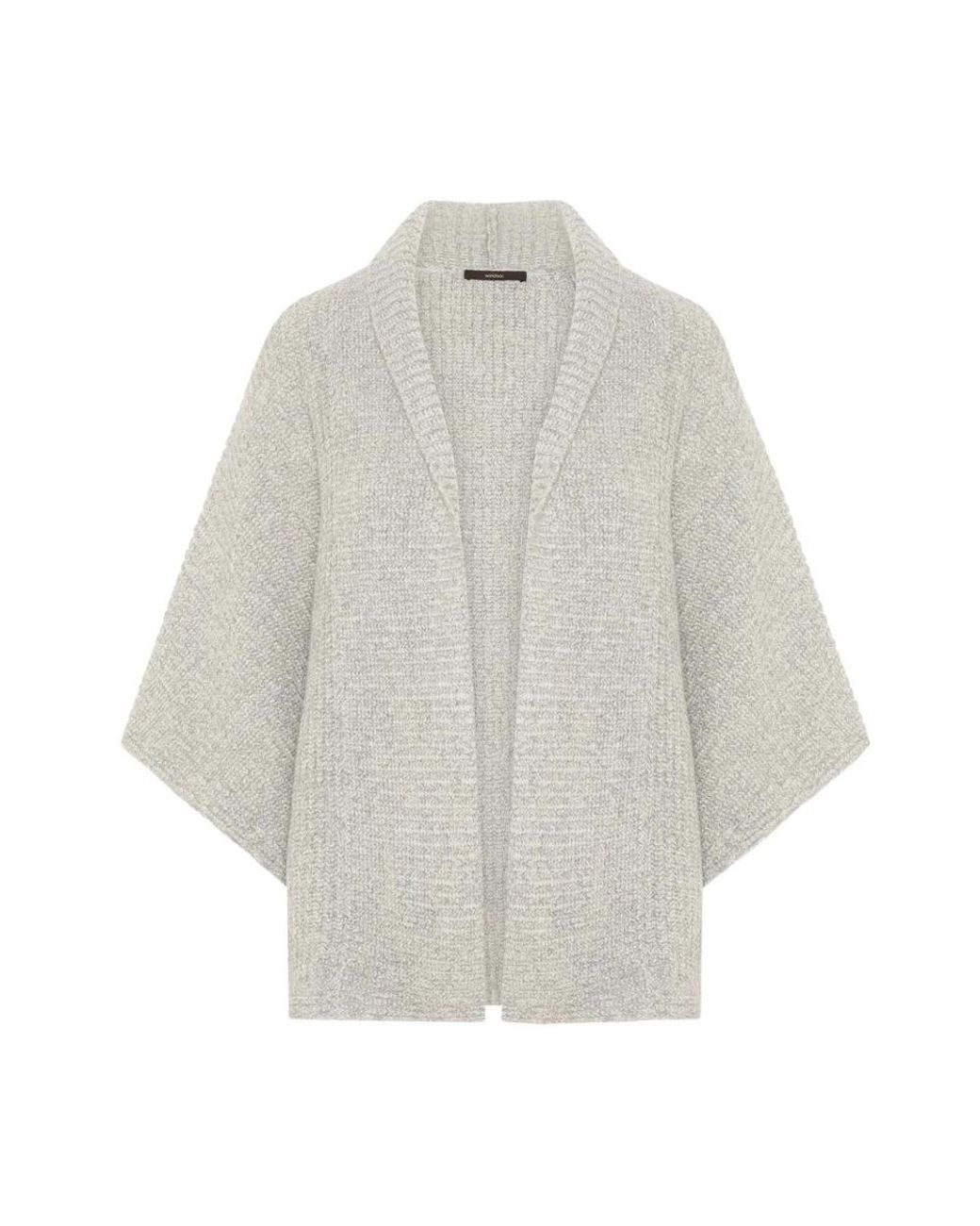 Windsor. Kasjmier Gebreide Poncho in het Gray
