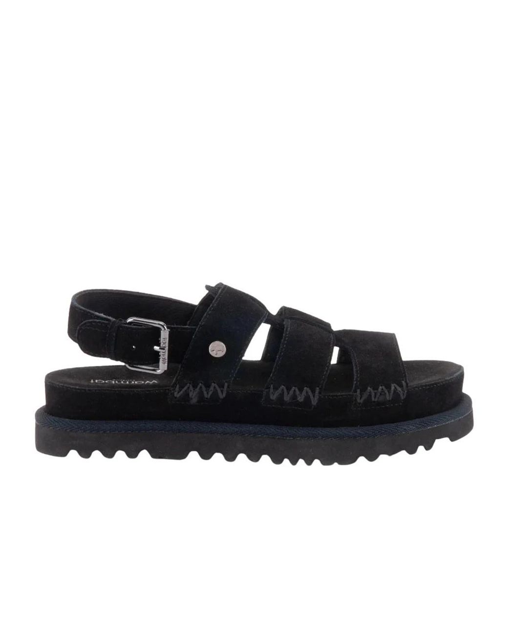 Flat Sandals Warmbat de color Black