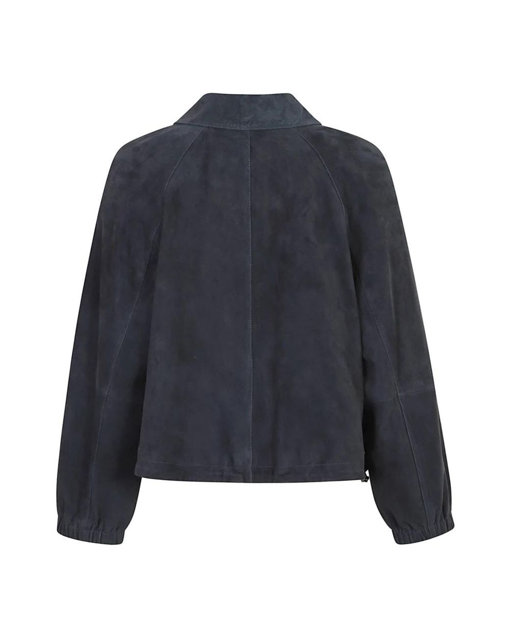 Weekend by Maxmara Blue Leather Jackets