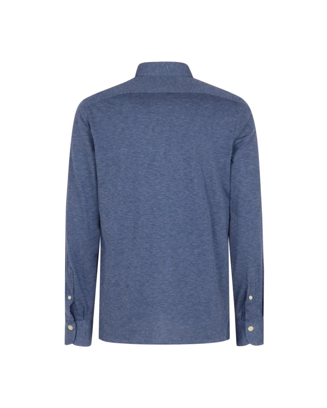 Finamore 1925 Blue Polo Shirts for men