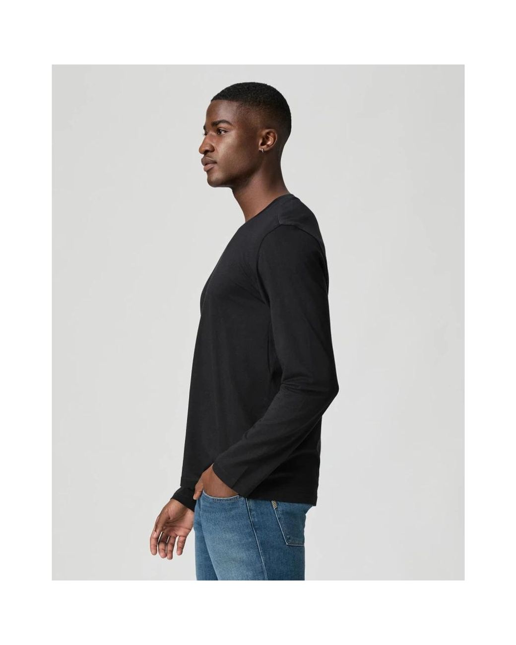 PAIGE Black Long Sleeve T-Shirts for men