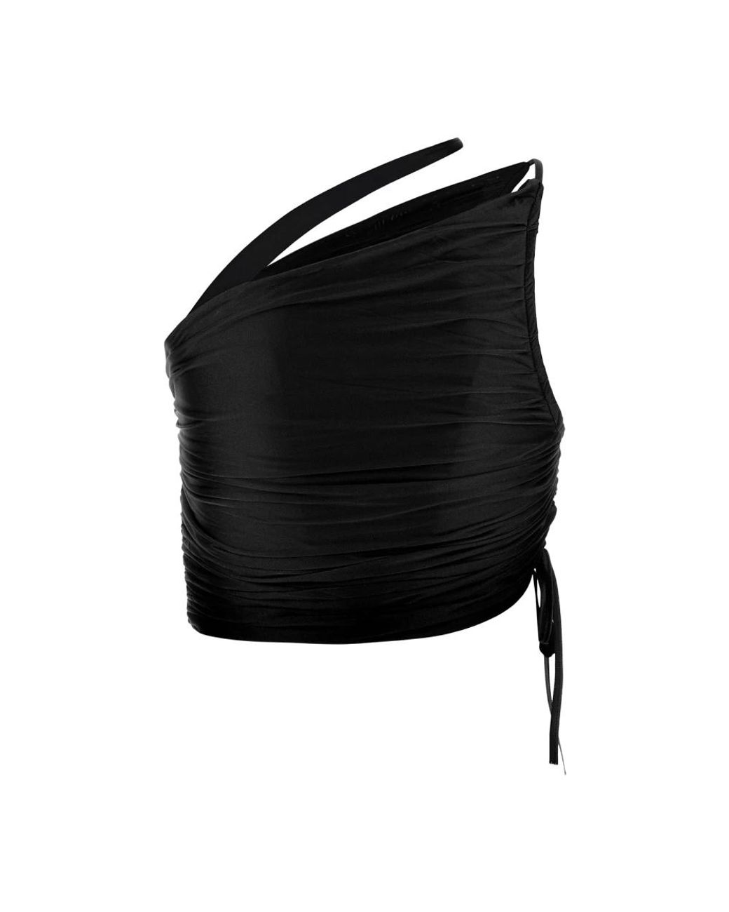 ANDREA ADAMO Black Sleeveless Tops