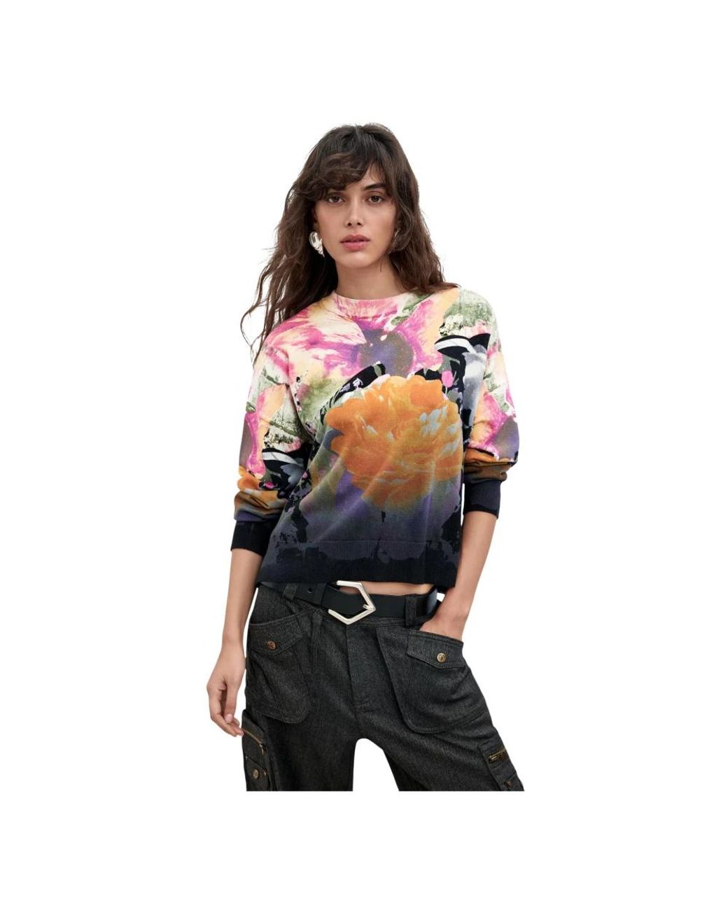 Desigual Multicolor Round-Neck Knitwear
