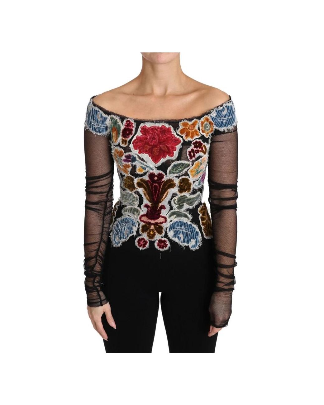 Dolce & Gabbana Black Long Sleeve T-Shirts