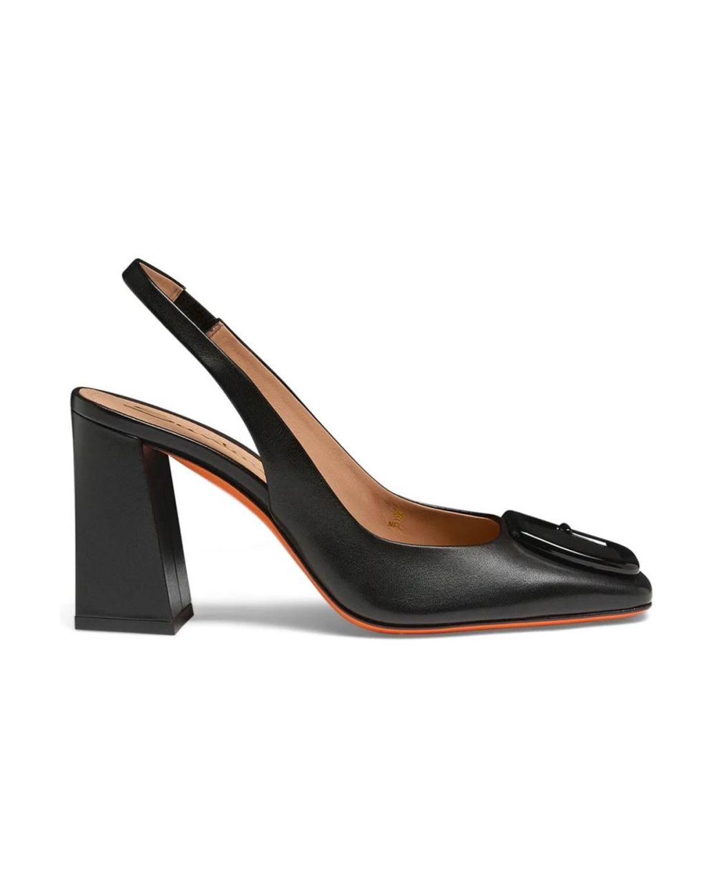 Santoni Schoenen ,Zwart ,Elegante Slingback Pumps in het Brown