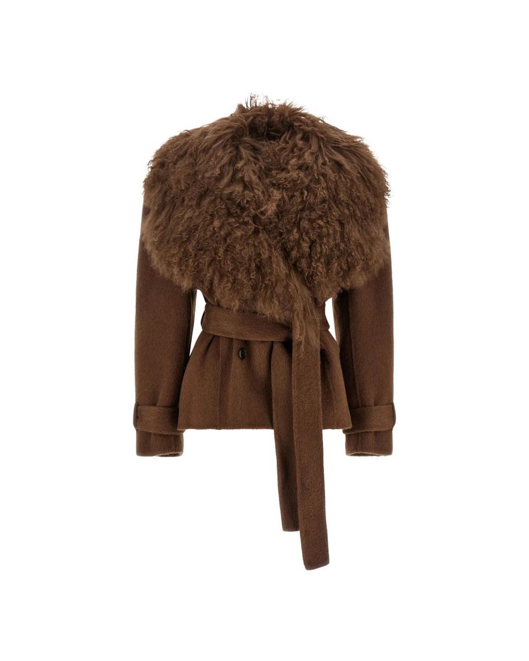 GIUSEPPE DI MORABITO Brown Belted Coats