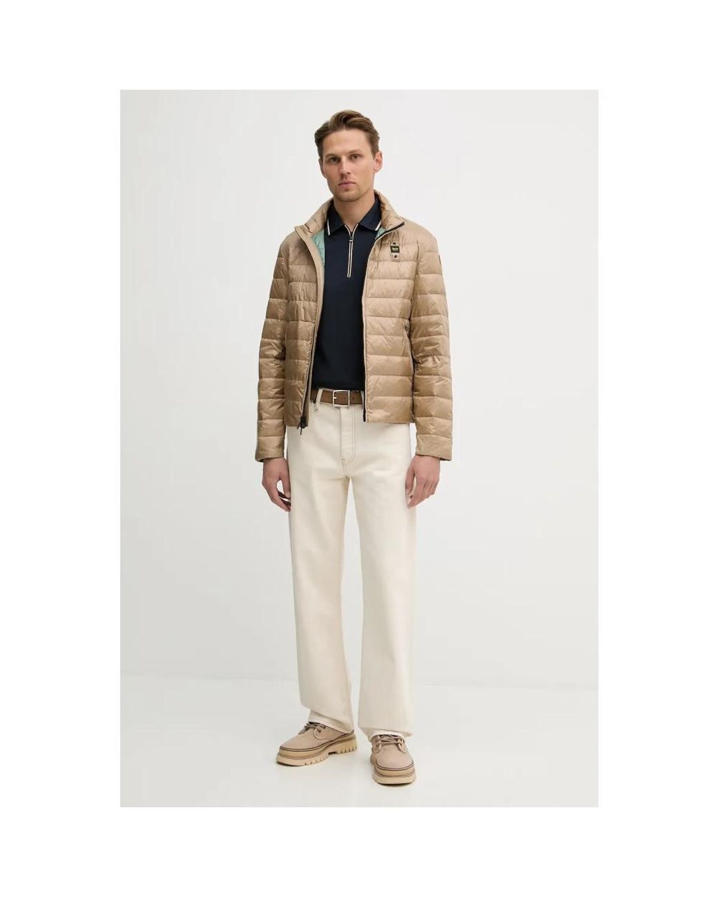 Down Jackets Blauer de hombre de color Brown
