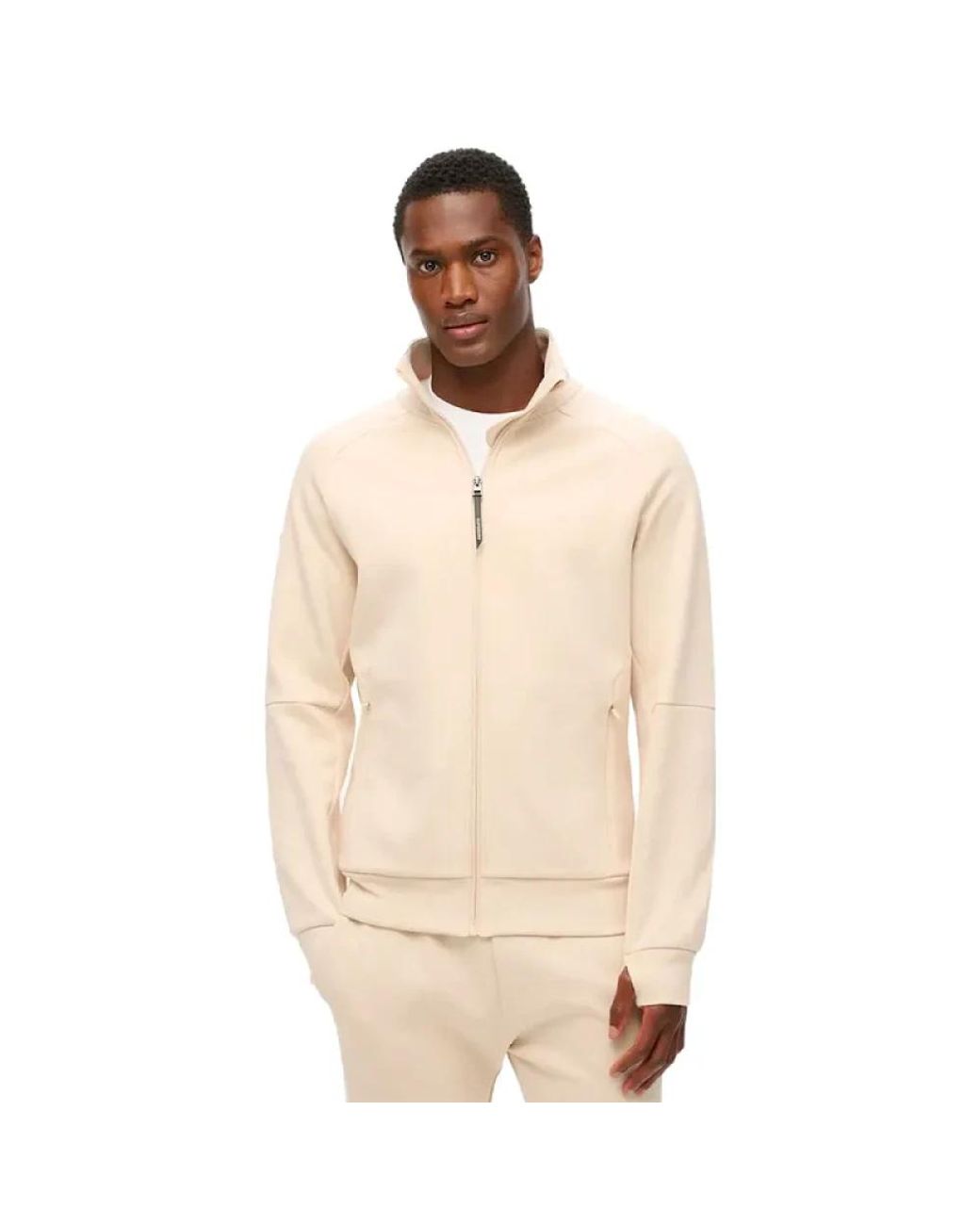 Superdry Hoodies & Sweatvesten ,Tech Tracktop Gilet in het Natural voor heren