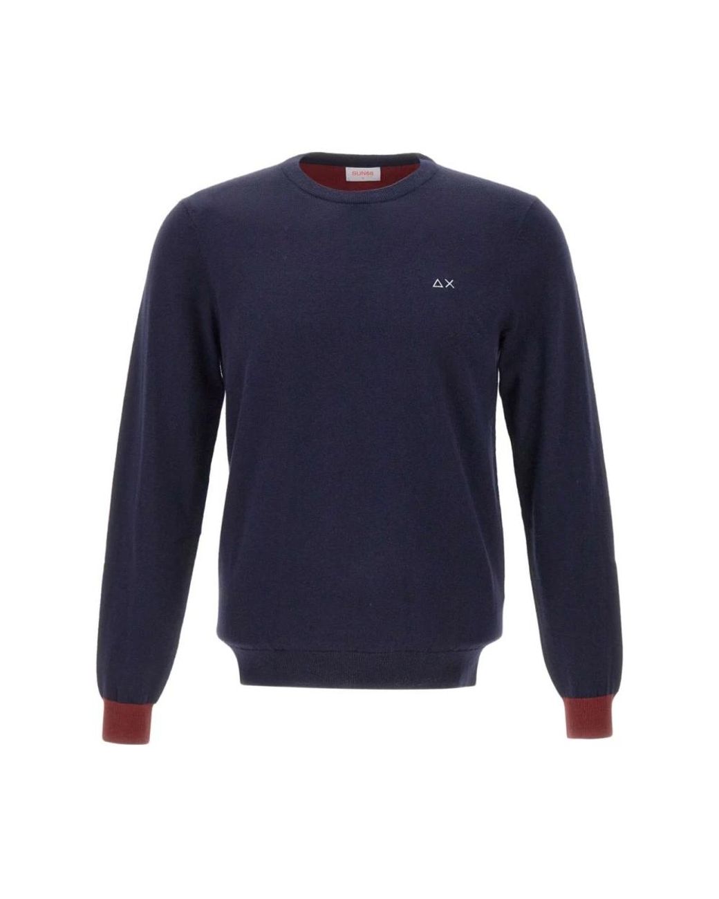 Sun 68 Blue Round-Neck Knitwear for men