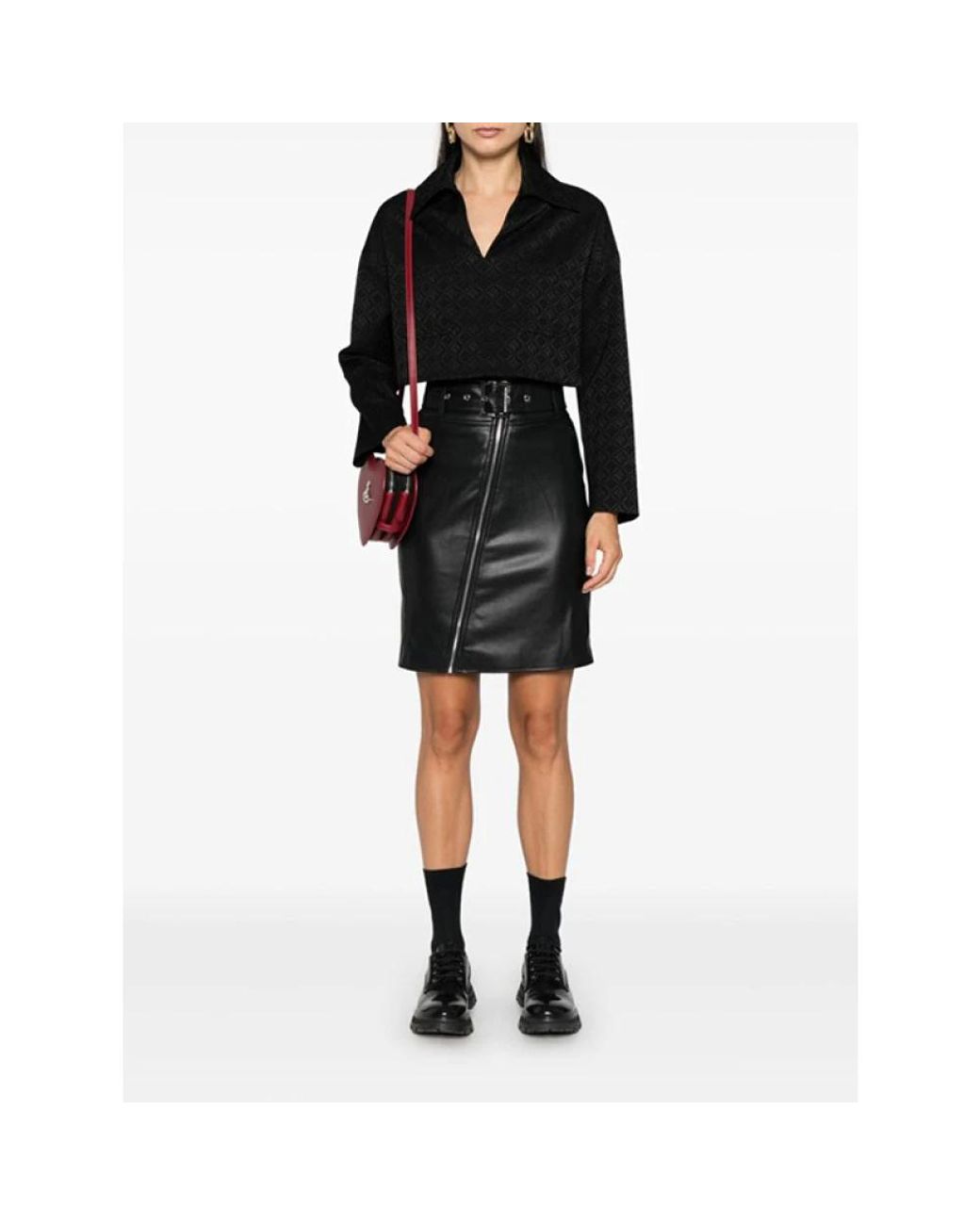 Karl Lagerfeld Black Short Skirts